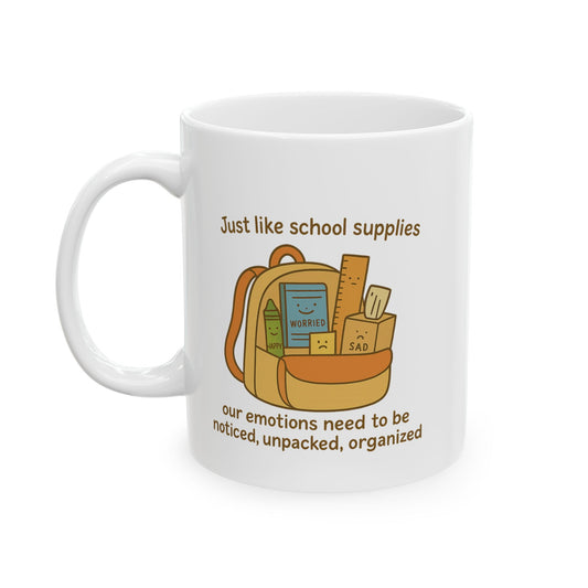 Mindful Backpack Mug - "Emotions Matter"