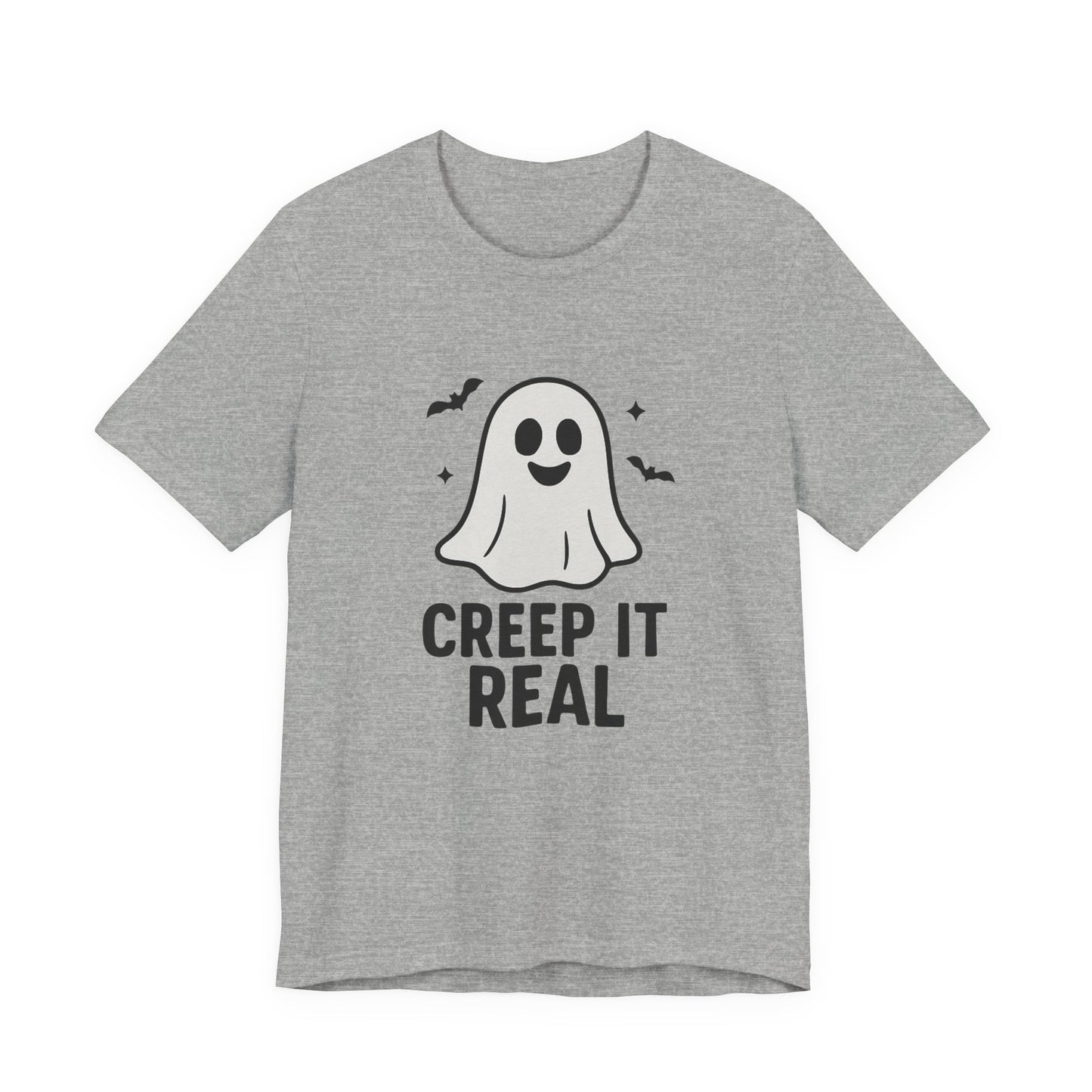 Halloween Ghost Shirt – “Creep It Real” Funny Spooky T-Shirt | Unisex Fall Graphic Tee