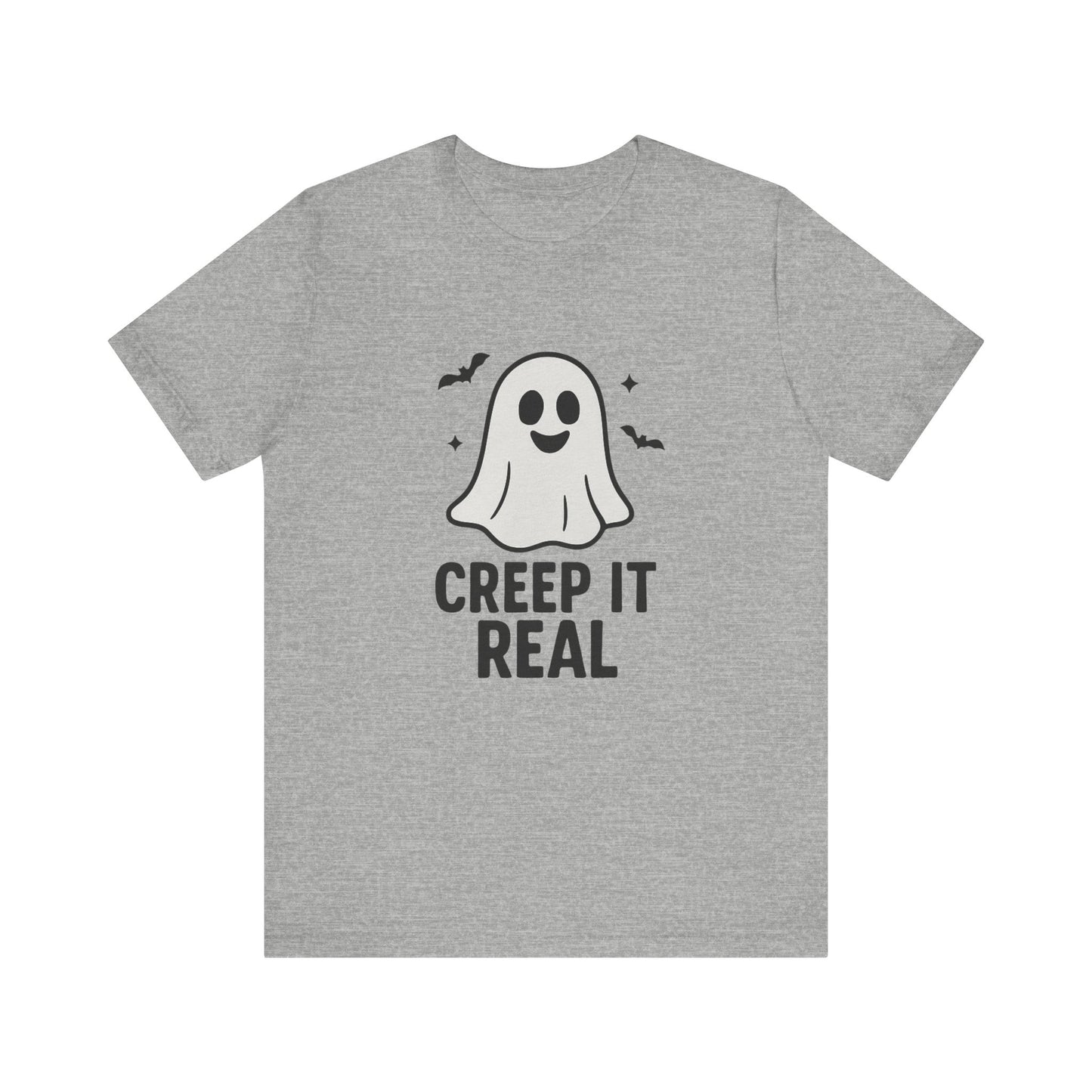 Halloween Ghost Shirt – “Creep It Real” Funny Spooky T-Shirt | Unisex Fall Graphic Tee