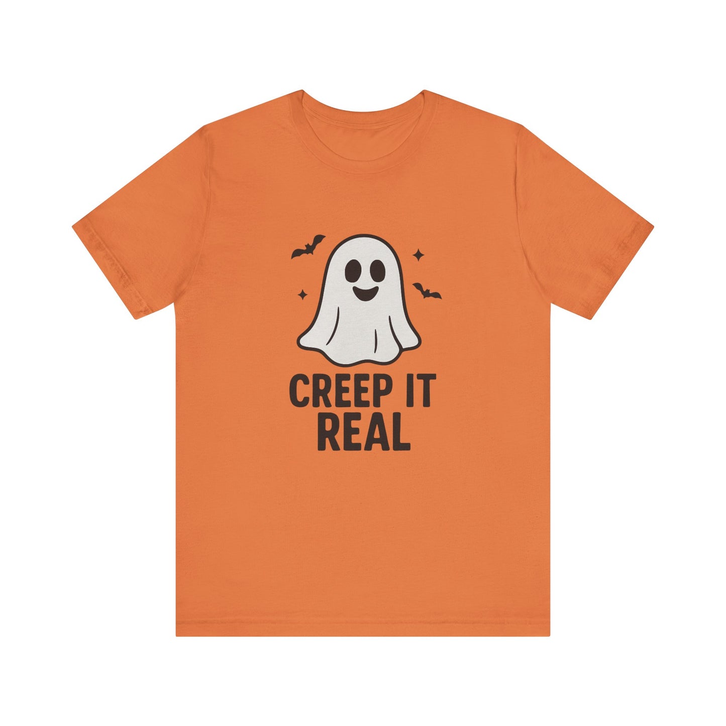 Halloween Ghost Shirt – “Creep It Real” Funny Spooky T-Shirt | Unisex Fall Graphic Tee