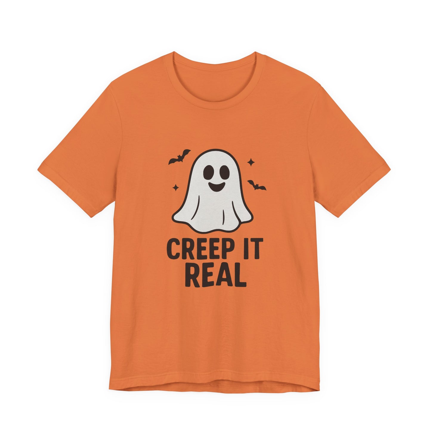 Halloween Ghost Shirt – “Creep It Real” Funny Spooky T-Shirt | Unisex Fall Graphic Tee
