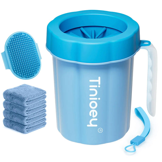 Tinioey Paw Cleaner for Dogs Medium Small Breed with Handle | Dog Paw Cleaner to Clean Muddy Paws | Dog Foot Cleaner Paw Washer for Dogs & Pets| Dog Feet Washer