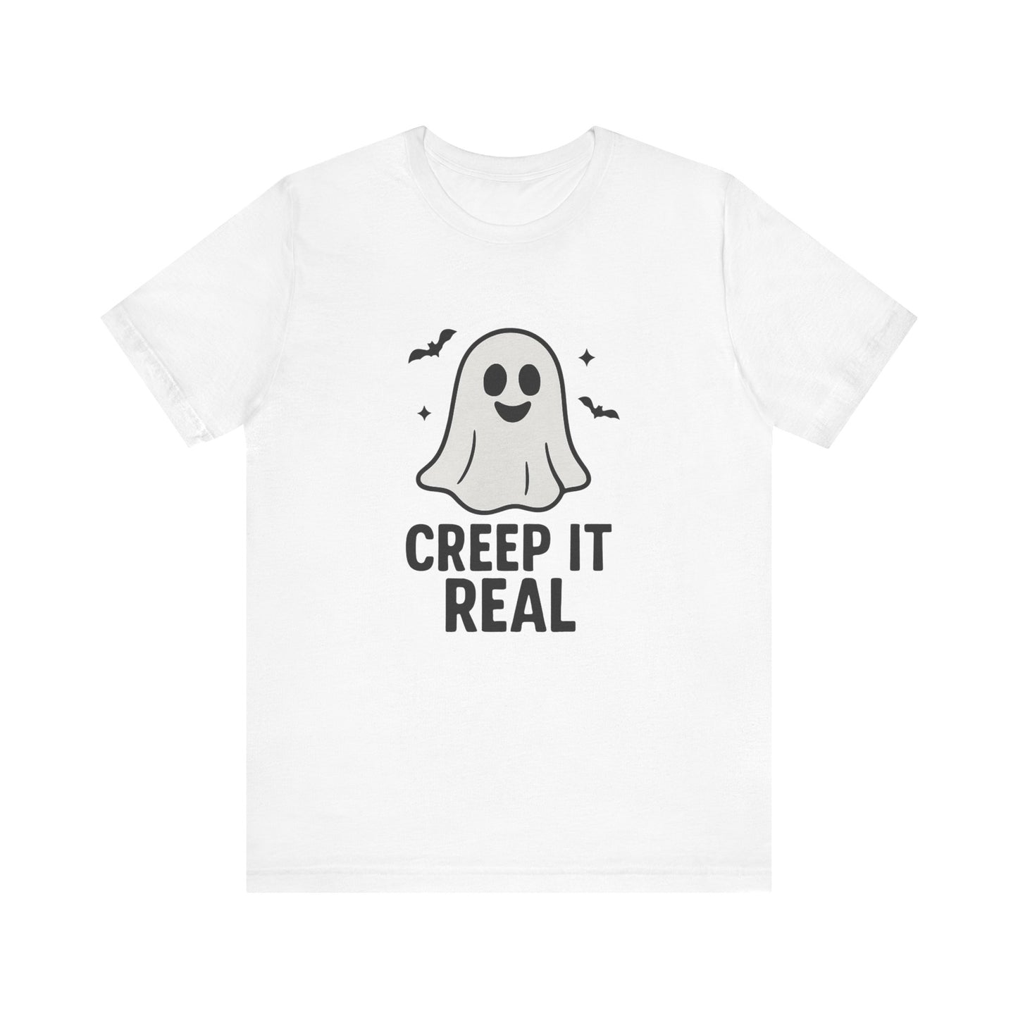 Halloween Ghost Shirt – “Creep It Real” Funny Spooky T-Shirt | Unisex Fall Graphic Tee