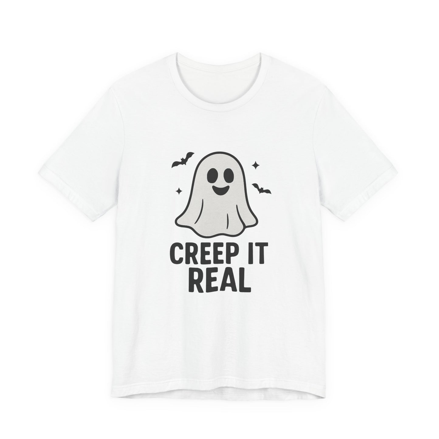 Halloween Ghost Shirt – “Creep It Real” Funny Spooky T-Shirt | Unisex Fall Graphic Tee