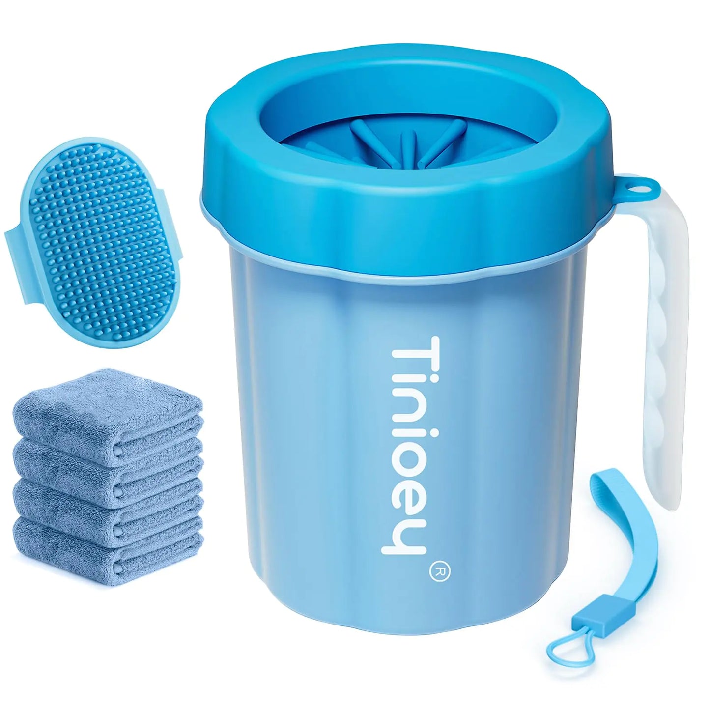 Tinioey Paw Cleaner for Dogs Medium Small Breed with Handle | Dog Paw Cleaner to Clean Muddy Paws | Dog Foot Cleaner Paw Washer for Dogs & Pets| Dog Feet Washer