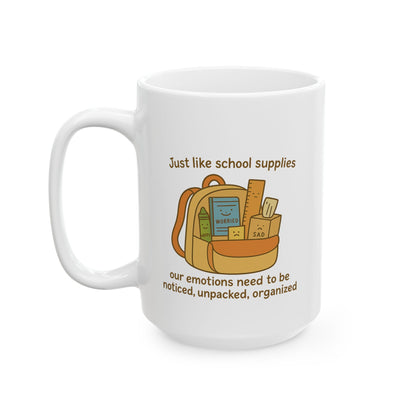 Mindful Backpack Mug - "Emotions Matter"