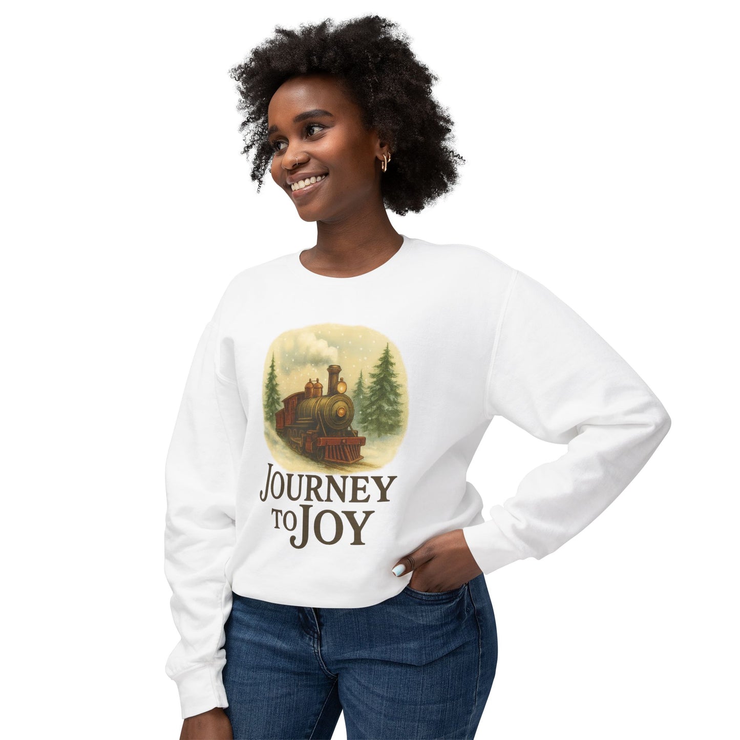 Journey to Joy Vintage Train Holiday Sweatshirt