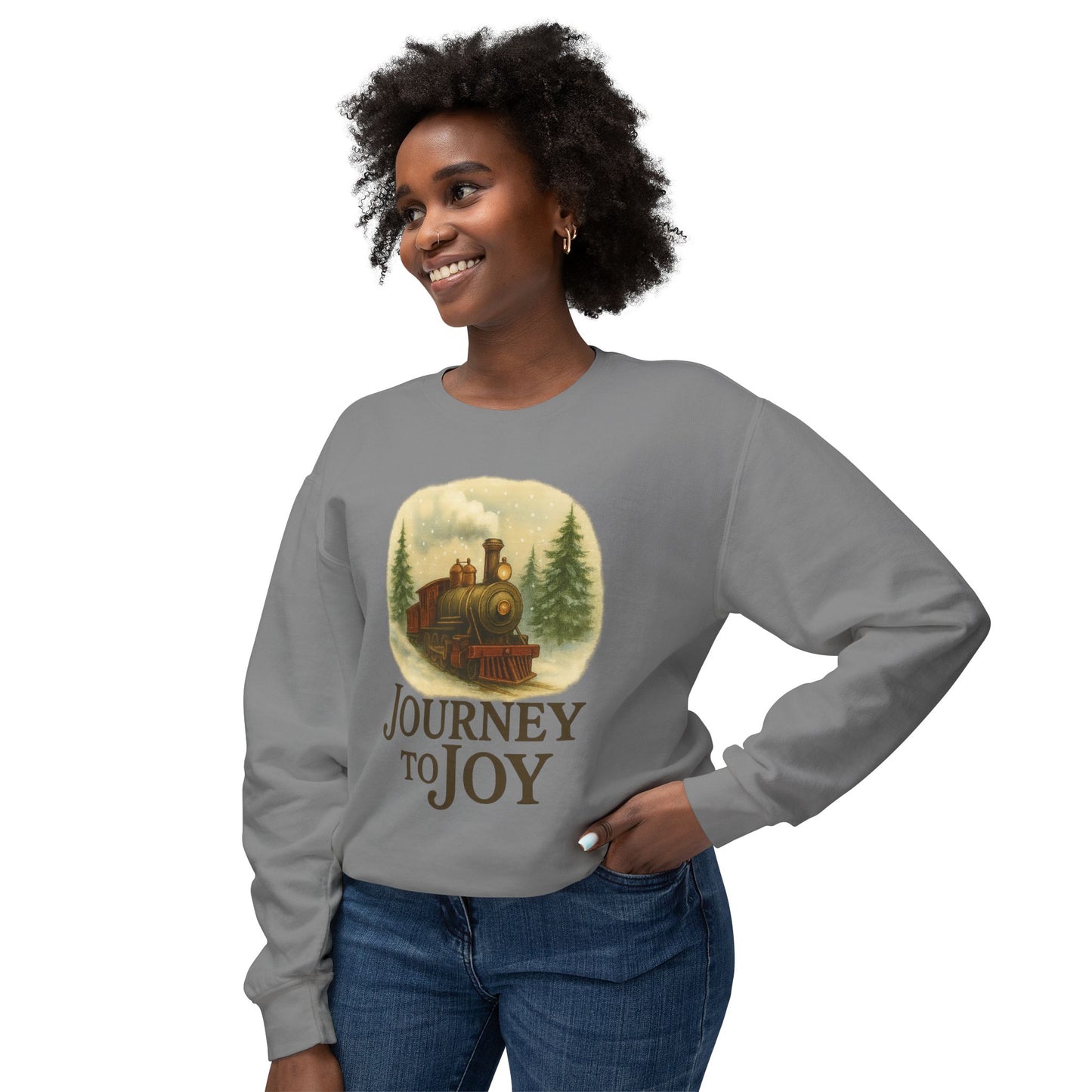 Journey to Joy Vintage Train Holiday Sweatshirt