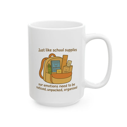 Mindful Backpack Mug - "Emotions Matter"