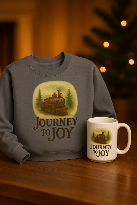 Journey to Joy Holiday Gift Set – Matching Sweatshirt & Mug Bundle