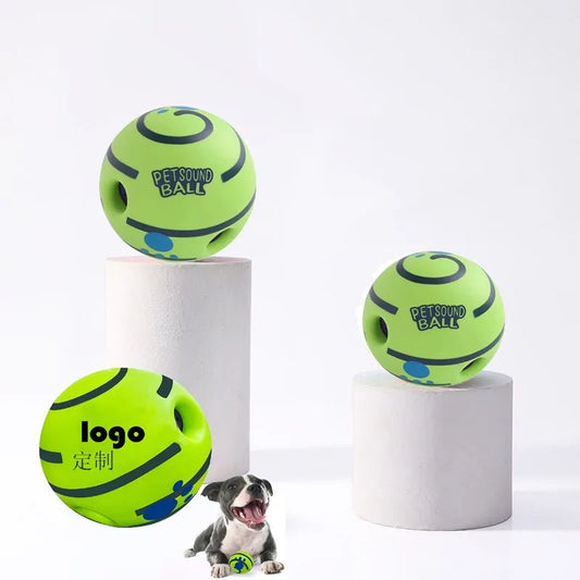 Wobble Wag Giggle Sound Ball Interactive Dog Toy Fun Giggle Sounds When Rolled or Shaken Pets Know Best As Seen On TV